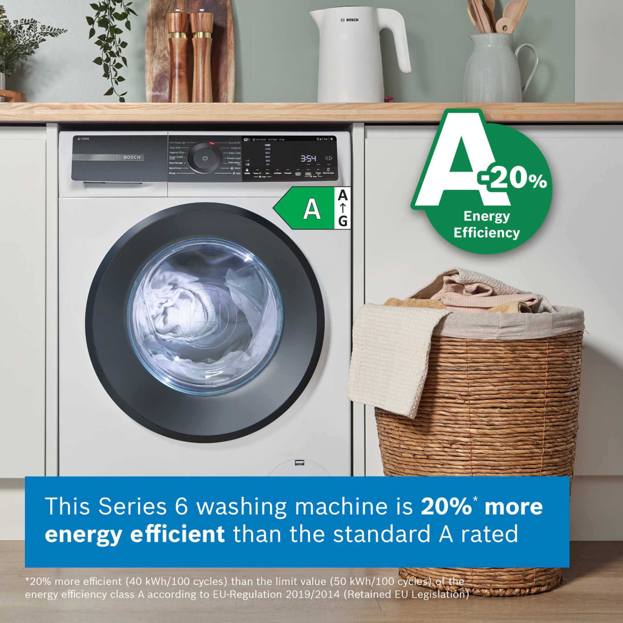 WGH254A0GB Series 6 10kg 1400rpm Smart Washing Machine with i-Dos
